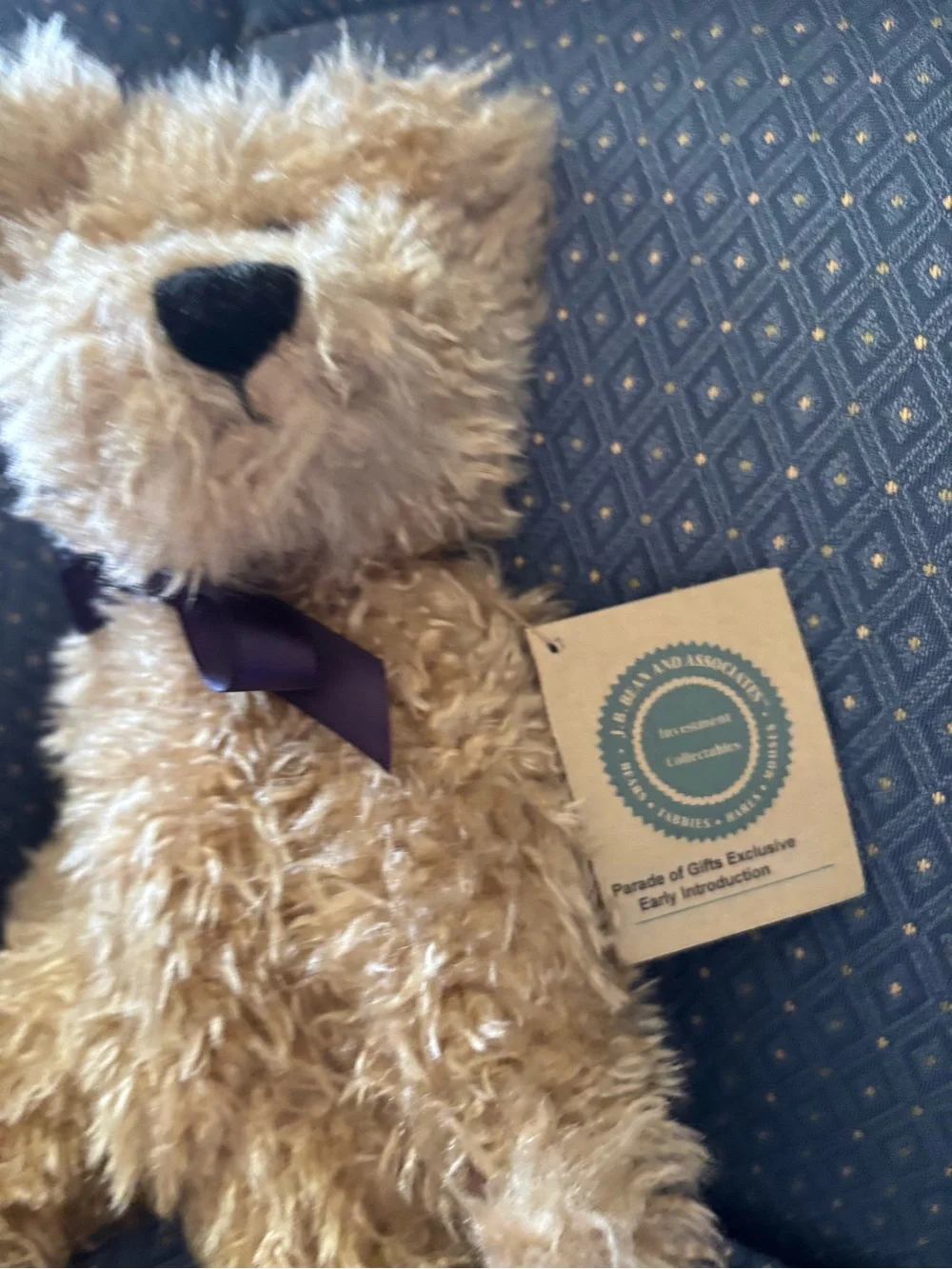Vintage Boyds Bears J.B. Bean & Associates Bear Plush With Original Hang Tag